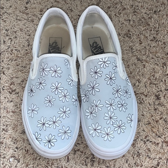 slip on vans painted